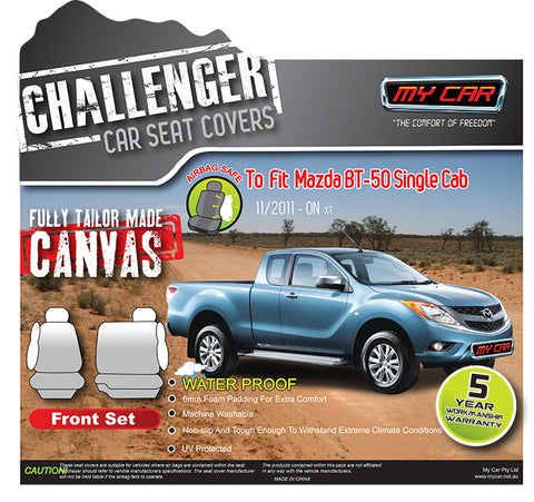 Canvas Seat Covers for Mazda BT-50 Single Cab (2011-2020)