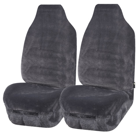 Universal Finesse Faux Fur Seat Covers - Universal Size - Grey