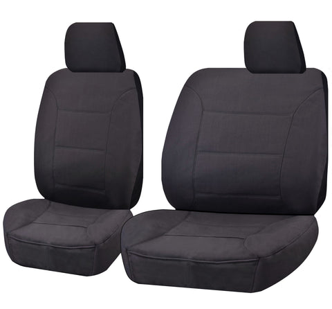 Canvas Seat Covers for Toyota Landcruiser VDJ Series Single/Dual Cab +  ¾ Bench (2007-on) Charcoal