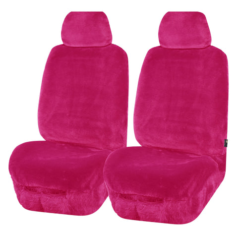 Universal Finesse Faux Fur Seat Covers - Universal Size - Pink