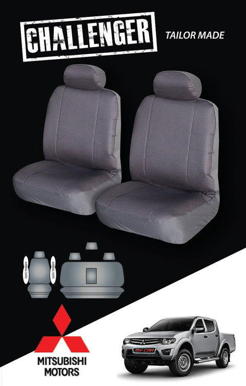 Challenger Canvas Seat Covers - For Mitsubishi Triton Dual Cab (2006-2020)
