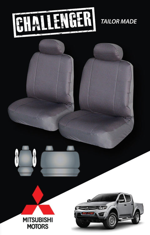 Challenger Canvas Seat Covers - For Mitsubishi Triton Dual Cab (2009-2011)