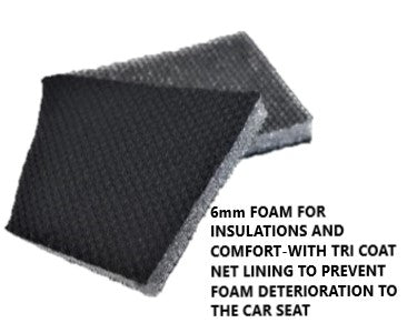 Universal Front Seat Covers Size 30/35 | Black/White Stitching
