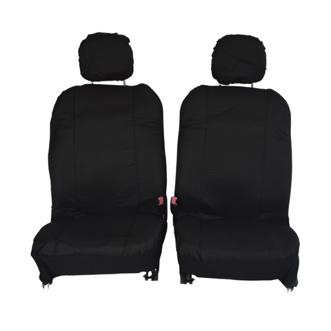 Canvas Seat Covers For Nissan Navara 04/1997-2020 D22 Black Dual-Cab