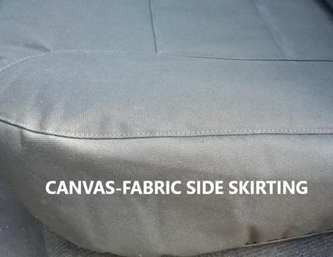 Canvas Seat Covers for Toyota Hilux Dual Cab (04/2005-06/2015) Black