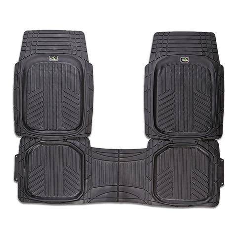 Semi-Custom Fit 3-Piece Car Rubber Floor Mats for All Weather Protection