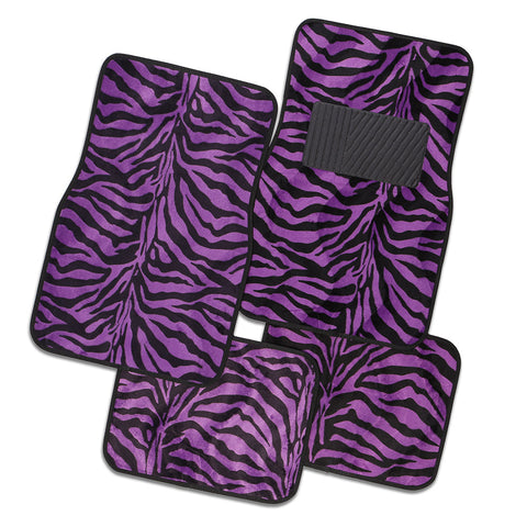 Safari Carpet Mat Purple Zebra