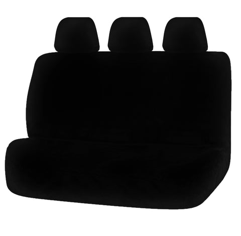 Universal Finesse Faux Fur Seat Covers - Universal Size 06/08H - Black