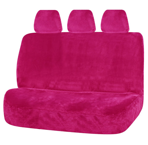 Universal Finesse Faux Fur Seat Covers - Universal Size 06/08H - Pink