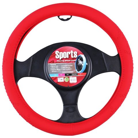 Sports Steering Wheel Cover - Red