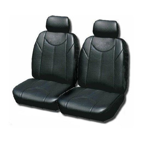 Leather Look Car Seat Covers For Toyota Hilux Single Cab 2005-2020 | Grey