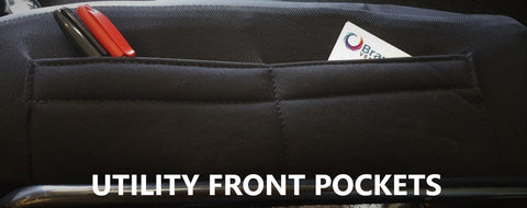 Universal Ultra Light Neoprene Front Seat Covers Size 30/35 | Black/Red