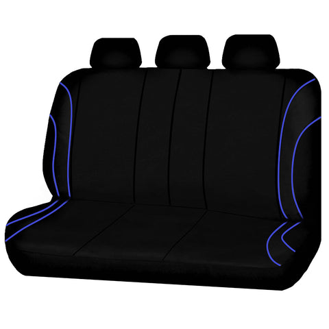 Universal Strident Rear Seat Covers Size 06/08S | Blue Piping